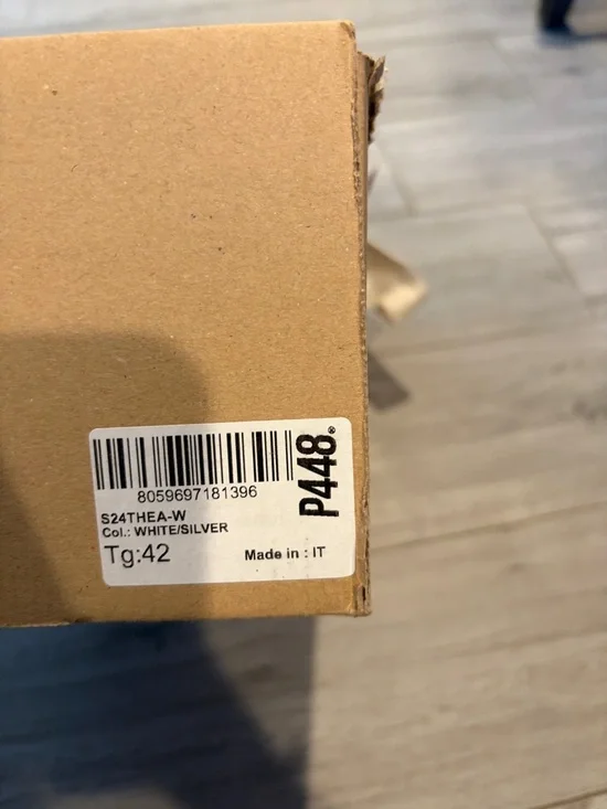 P448 Thea suede leather platform glitter sneaker new in box no lid size 11 - Picture 9 of 9